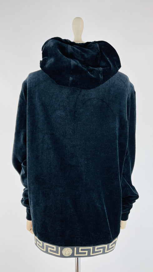 Felpa in velluto nero