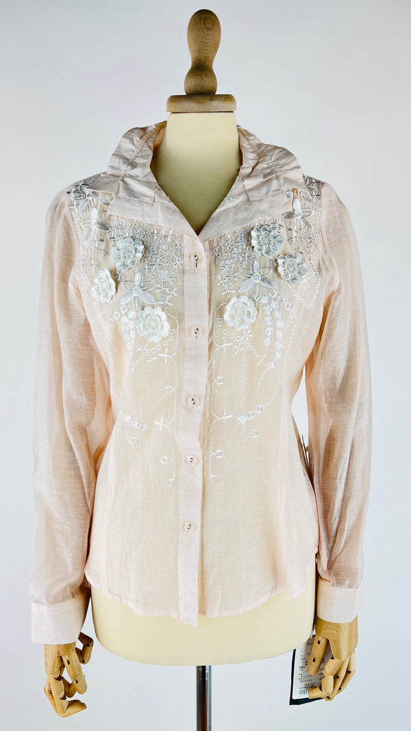 Camicia inserto pizzo con cartellino