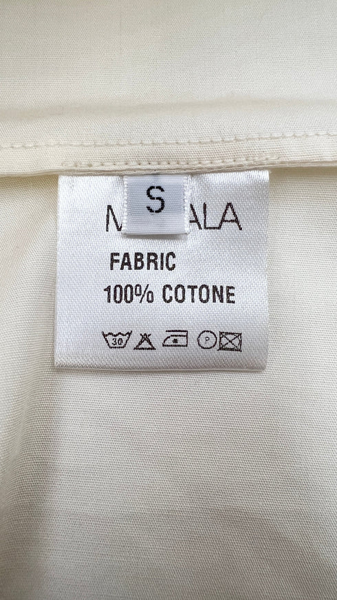 Abito corto asimmetrico bianco