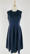 Abito midi blu smanicato