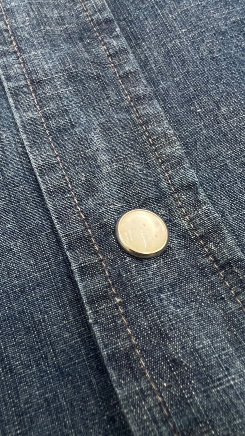 Camicia denim fiammato