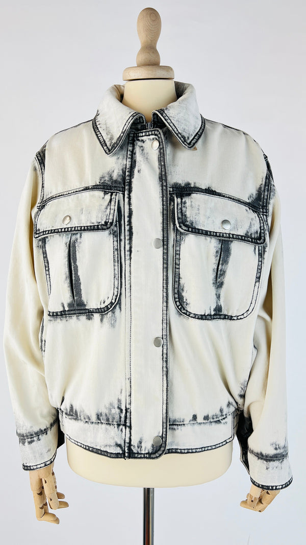 Giacca denim bleached