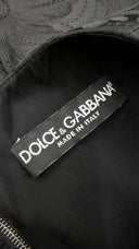 Abito midi broccato nero Dolce & Gabbana