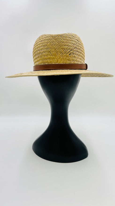 Cappello nastro in pelle con fibbia