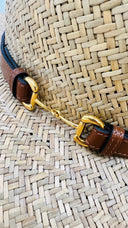 Cappello nastro in pelle con fibbia GUCCI