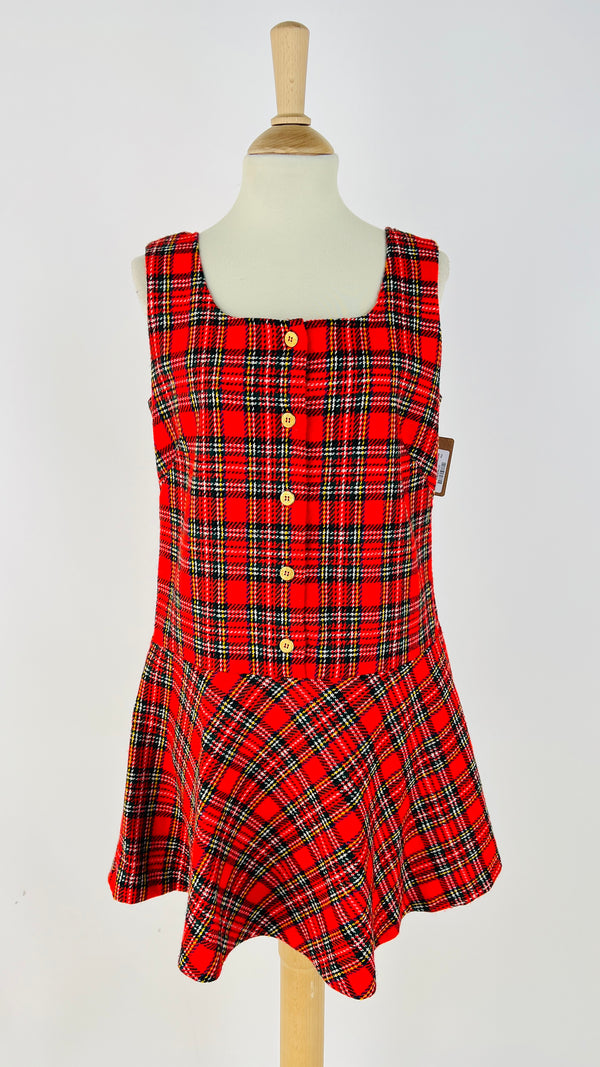 Abito vintage corto tartan