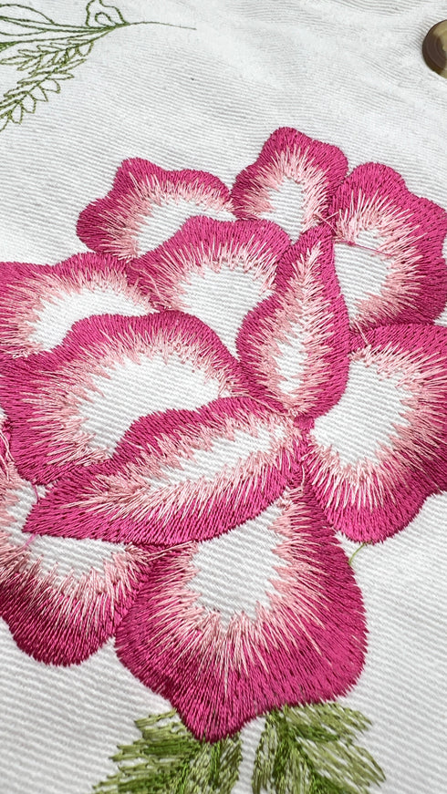 Giacca corta fiori ricamati