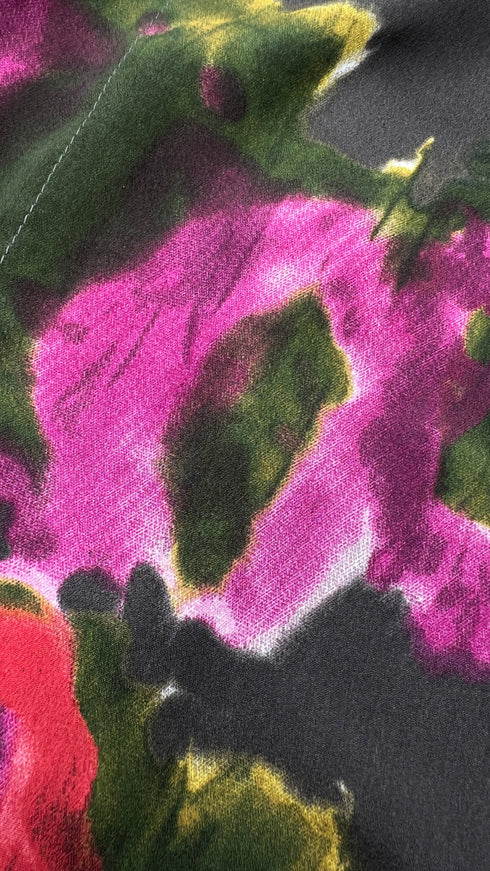 Abito corto monospalla stampato