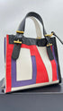 Borsa pelle patchwork