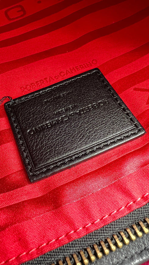 Borsa in tessuto a rombi