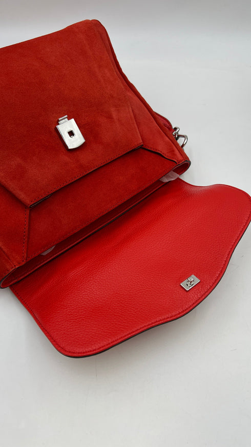 Borsa "Andromeda" suede rosso