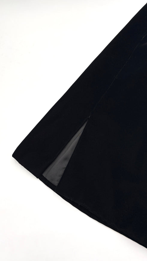 Completo nero in velluto