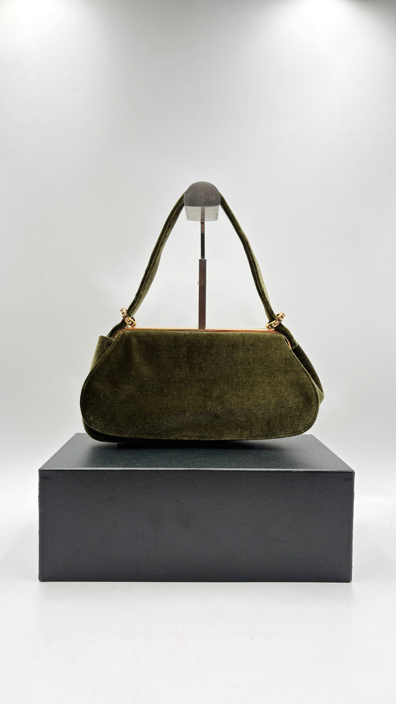 Borsa in velluto verde IMPORTATO dA VENEZIA
