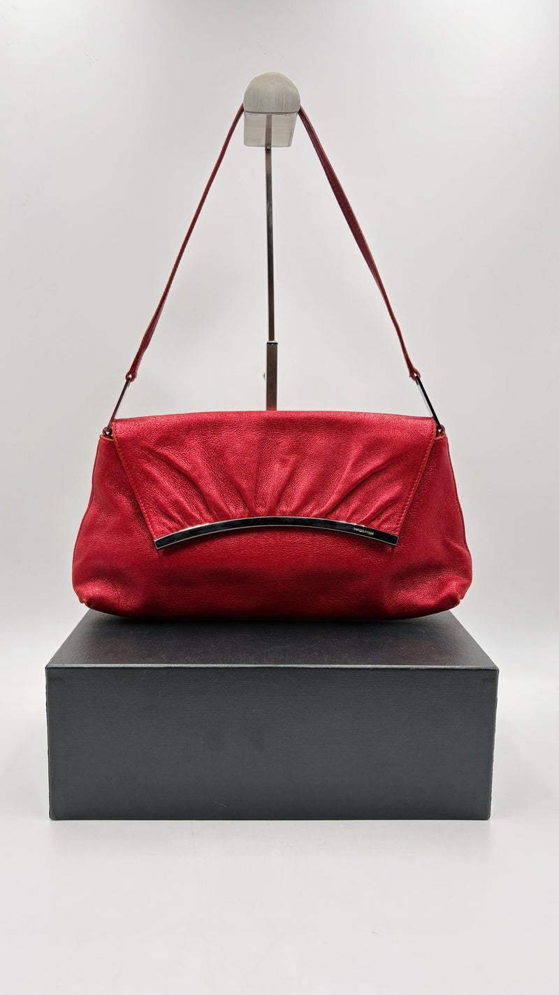 Borsa a spalla rossa SERGIO ROSSI