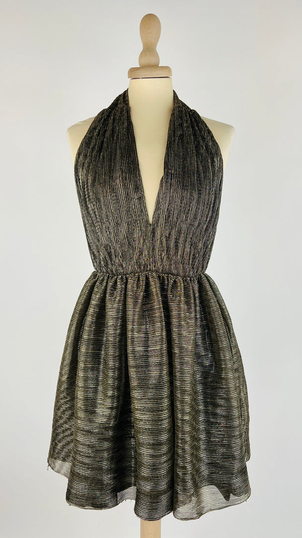 Abito mini in lurex dorato