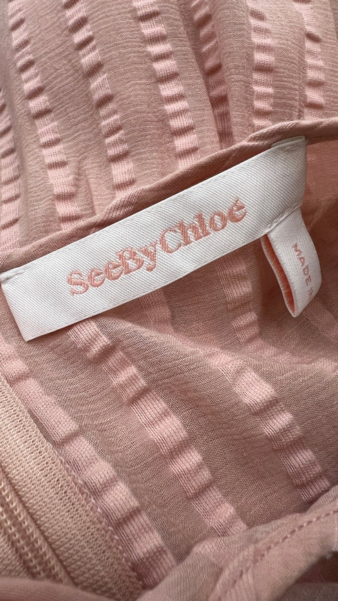 Abito lungo romantico rosa