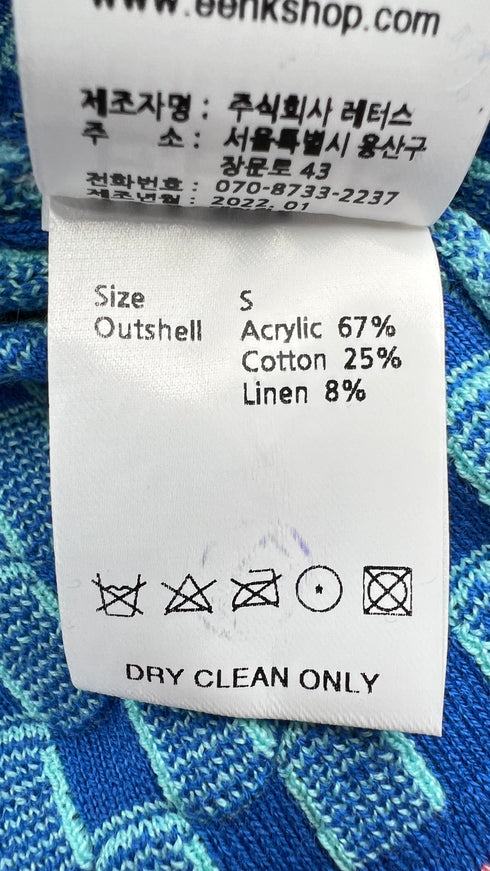 T-shirt quadretti in maglia