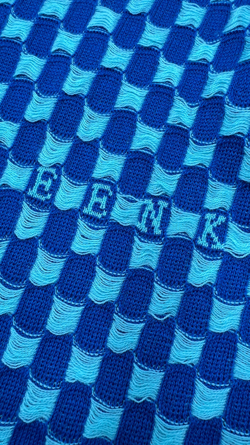 T-shirt quadretti in maglia