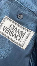 Giacca bluette in seta vintage GIANNI VERSACE