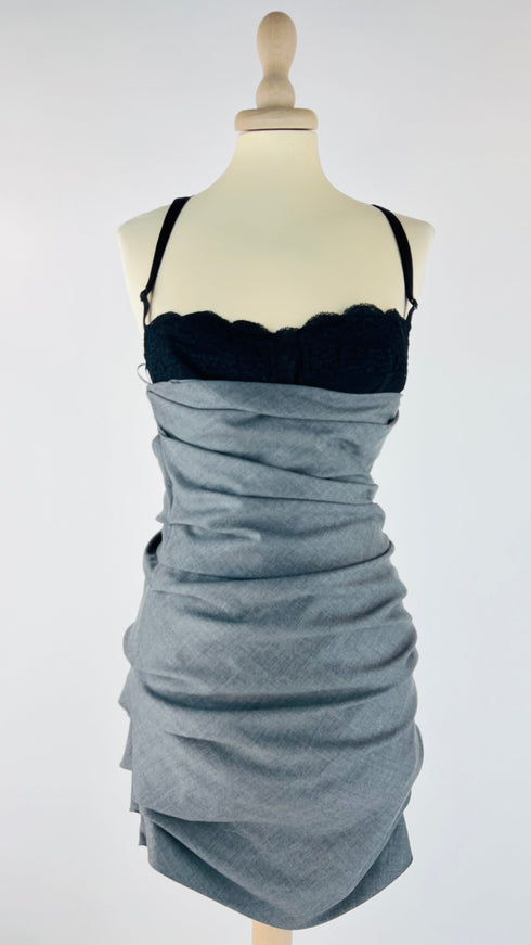 Abito corto arricciato