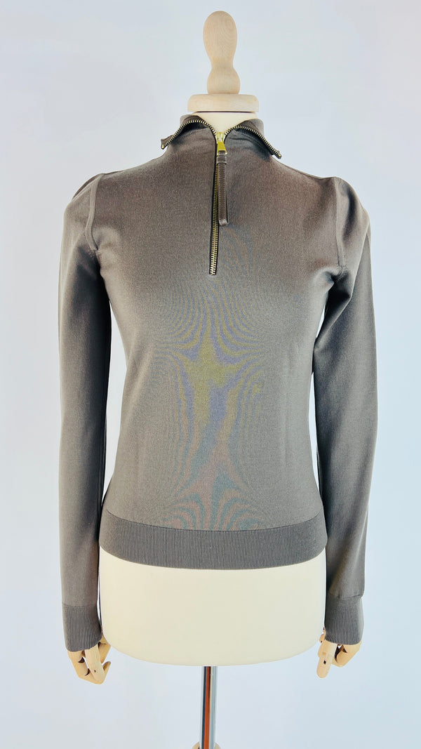 Maglia lana con zip