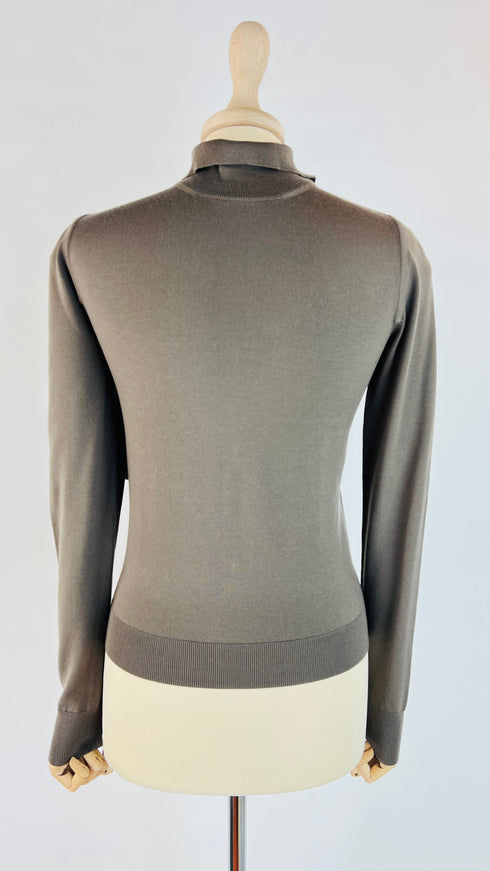Maglia lana con zip