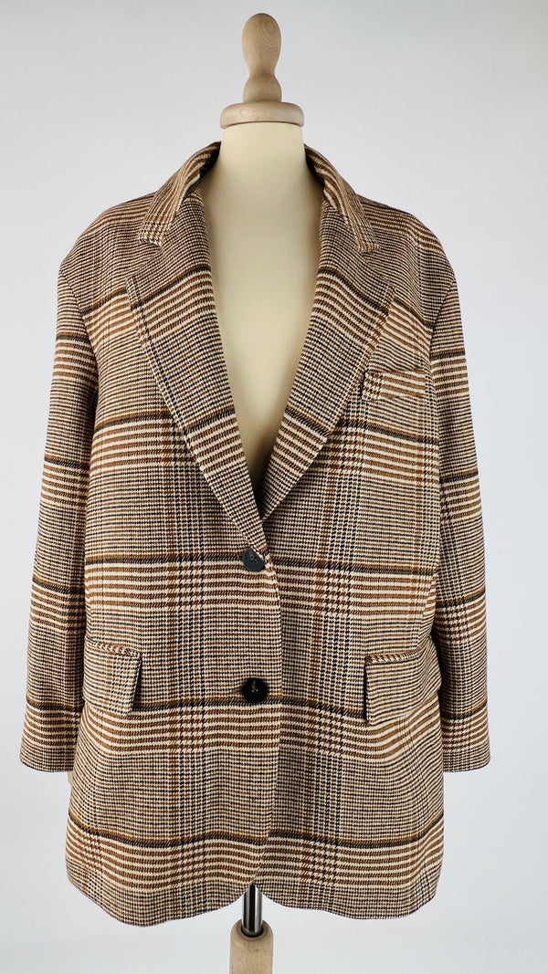 Blazer pied de poule con cartellino