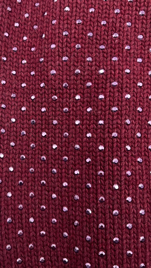 Maglione strass con cartellino