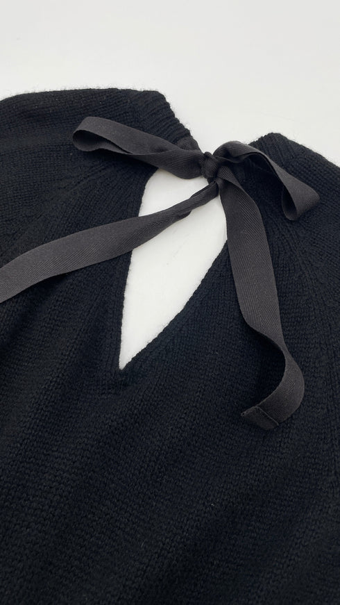 Abito lungo cashmere e nylon