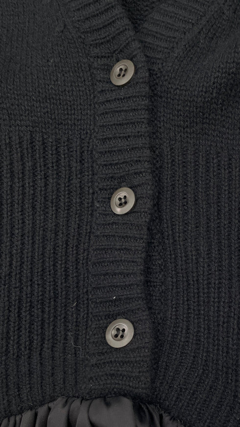Abito lungo cashmere e nylon