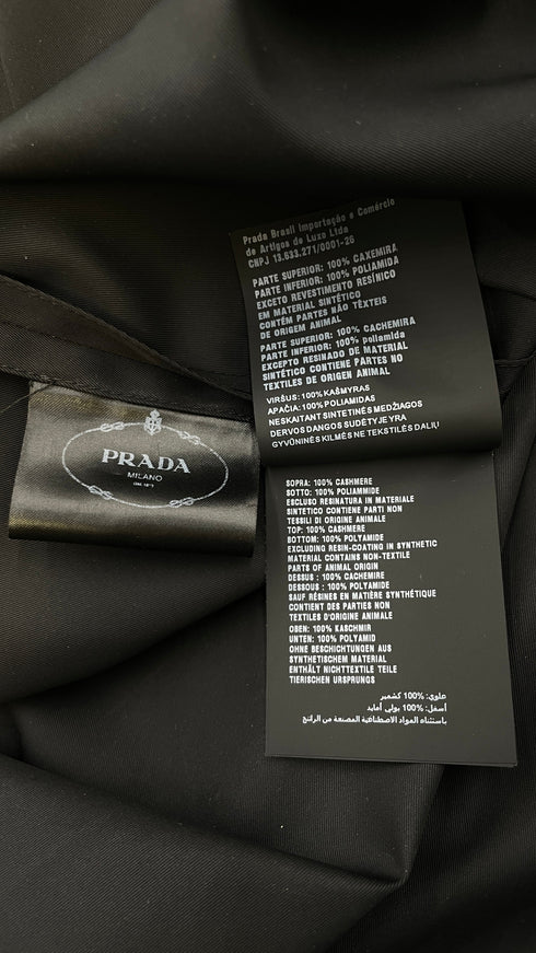 Abito lungo cashmere e nylon