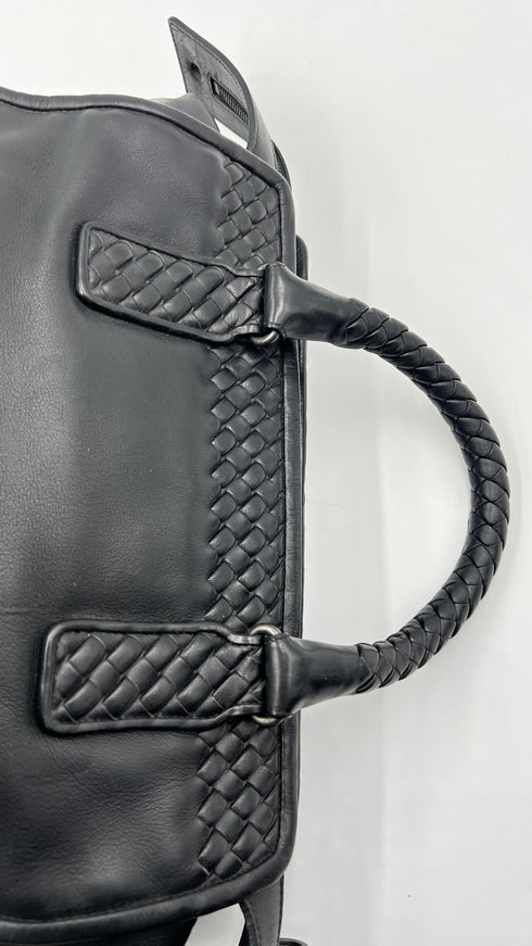 Borsa pelle intrecciata
