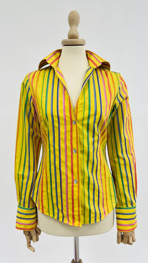 Camicia sfiancata a righe
