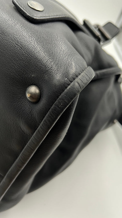 Borsa pelle intrecciata