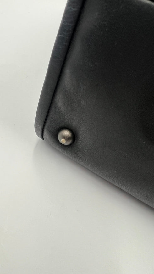 Borsa pelle intrecciata