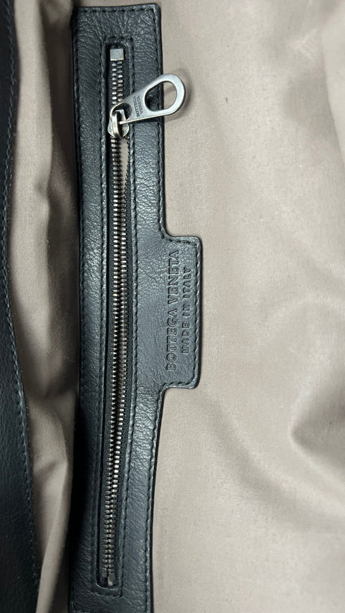 Borsa pelle intrecciata
