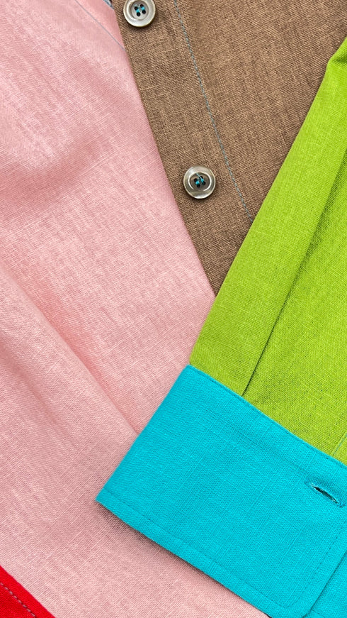 Camicia color-block
