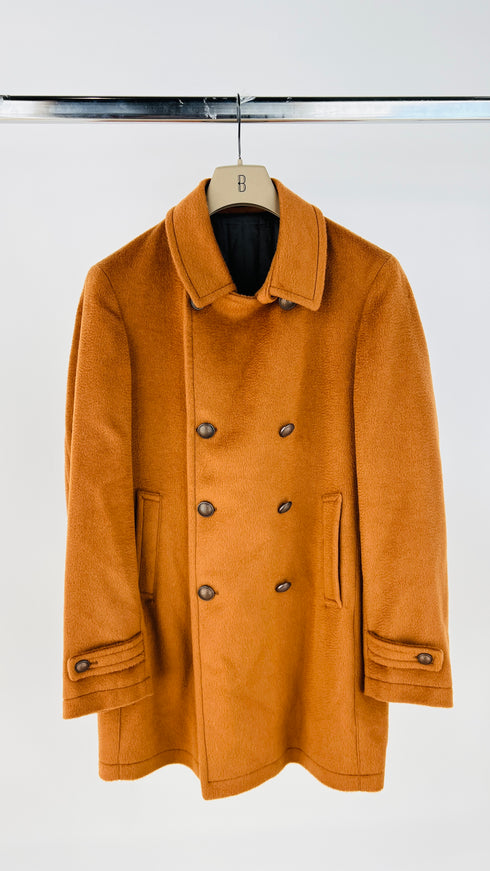 Cappotto doppiopetto arancio