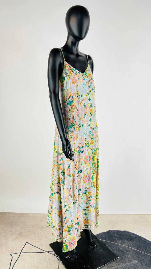 Abito lungo fiori pastello