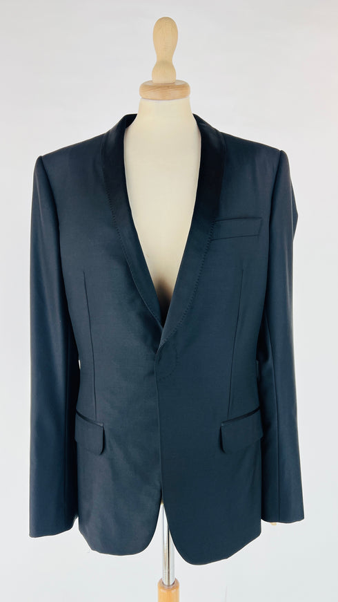 Blazer revers scialle satin