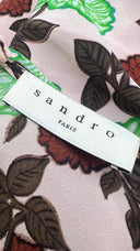 Abito midi in seta a fiori Sandro
