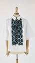 Camicia con pannello ricamato