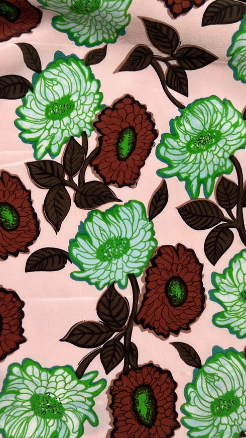 Abito midi in seta a fiori