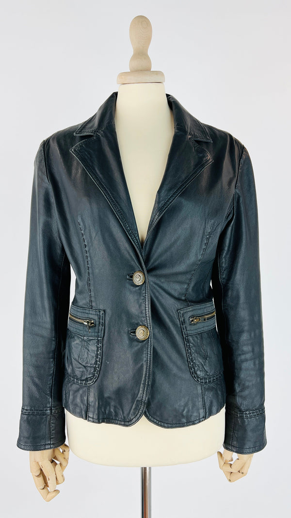 Giacca in pelle corta
