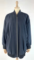Bomber blu con zip