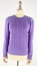 Maglione in cachemire viola Ralph Lauren