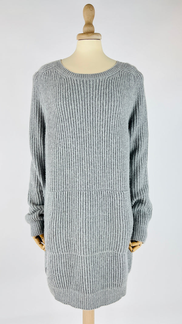 Abito corto in maglia coste