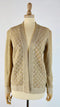 Cardigan maglia dorata