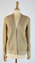 Cardigan maglia dorata