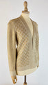 Cardigan maglia dorata
